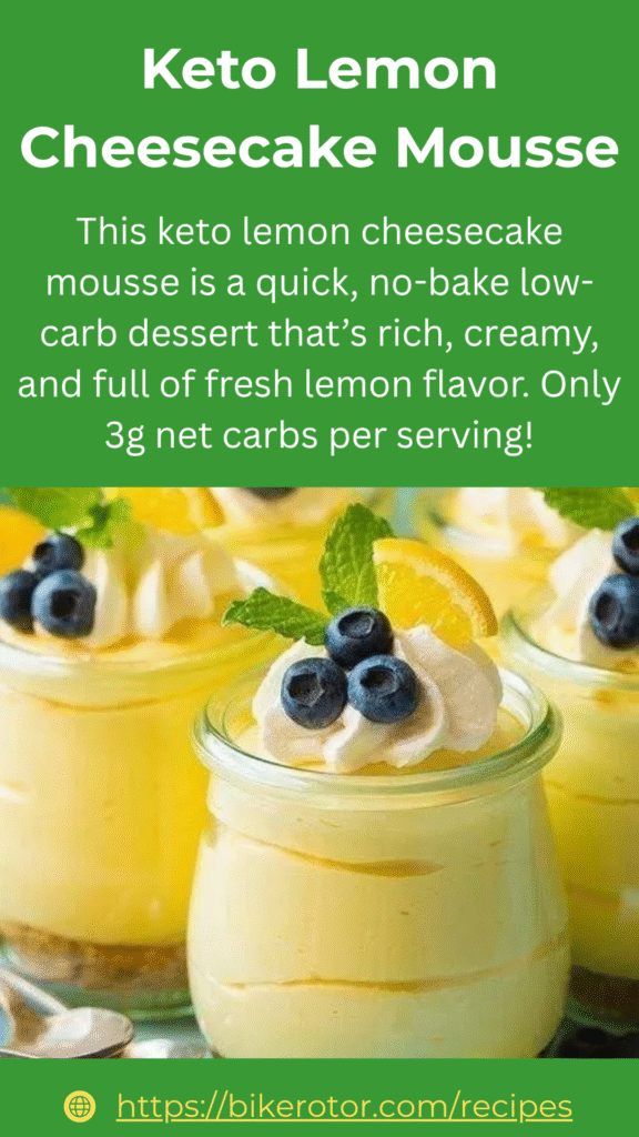 Keto Lemon Cheesecake Mousse