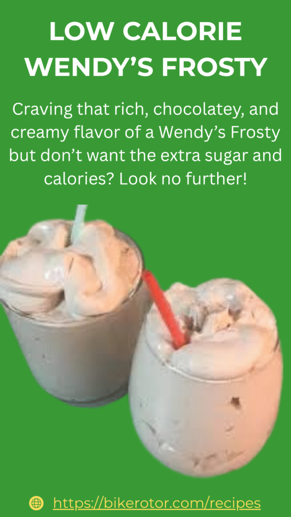 LOW CALORIE WENDY’S FROSTY
