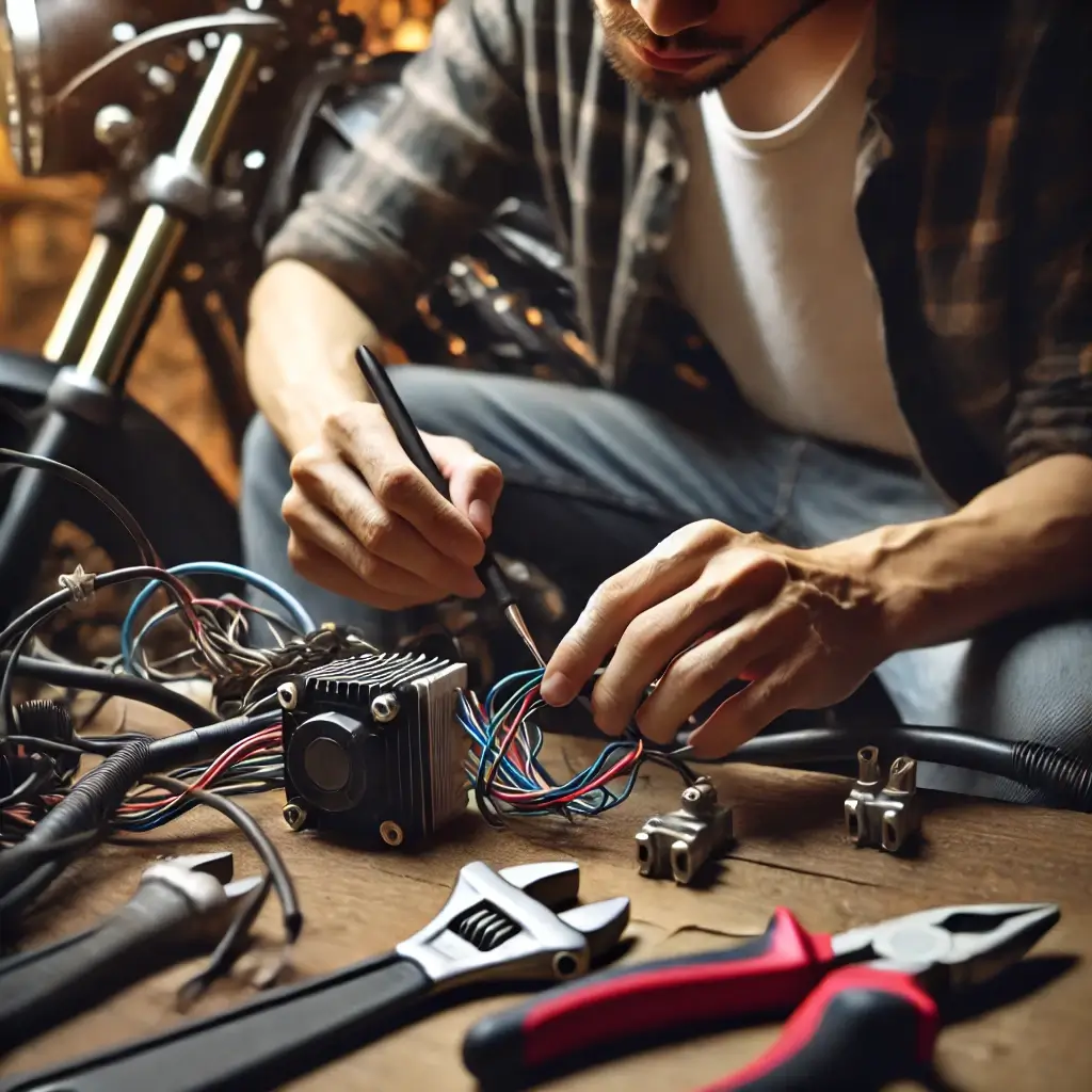 How to fix a short circuit on a motorcycle wiring system